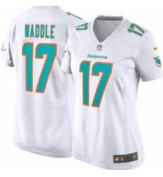 Womens Miami Dolphins #17 Jaylen Waddle White Vapor Untouchable Stitched Jersey Dzhi